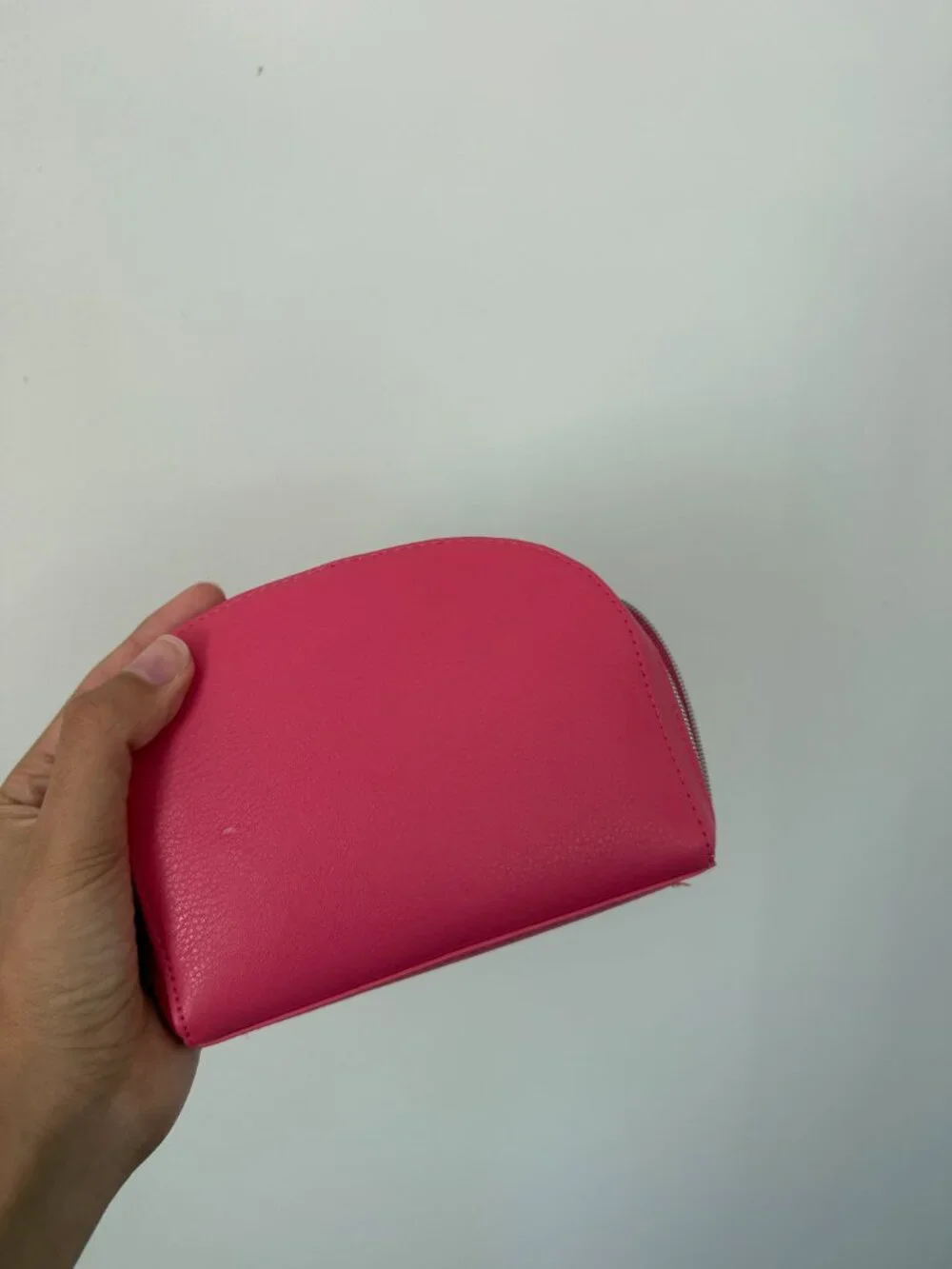 Dior Hot Pink Leather Embossed Cosmetic Case